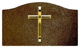 DASHELL-510-GD-SH-BR Gold Single Cross Shimmer Brown Background